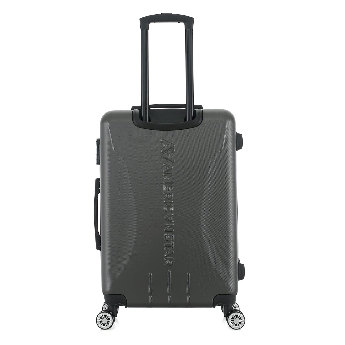 Valise grise de notre collection American Star, Seattle, taille M, de dos