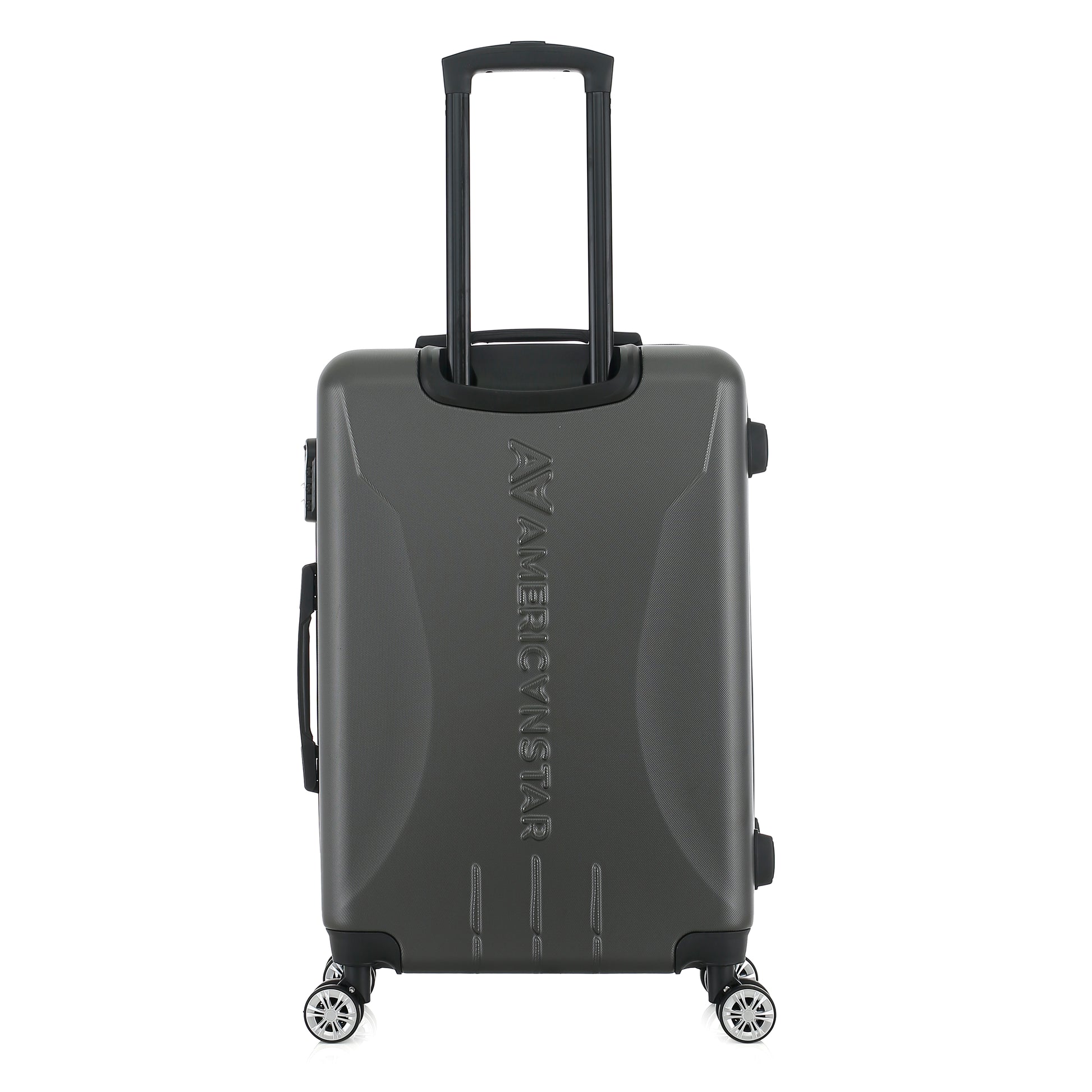 Valise grise de notre collection American Star, Seattle, taille M, de dos