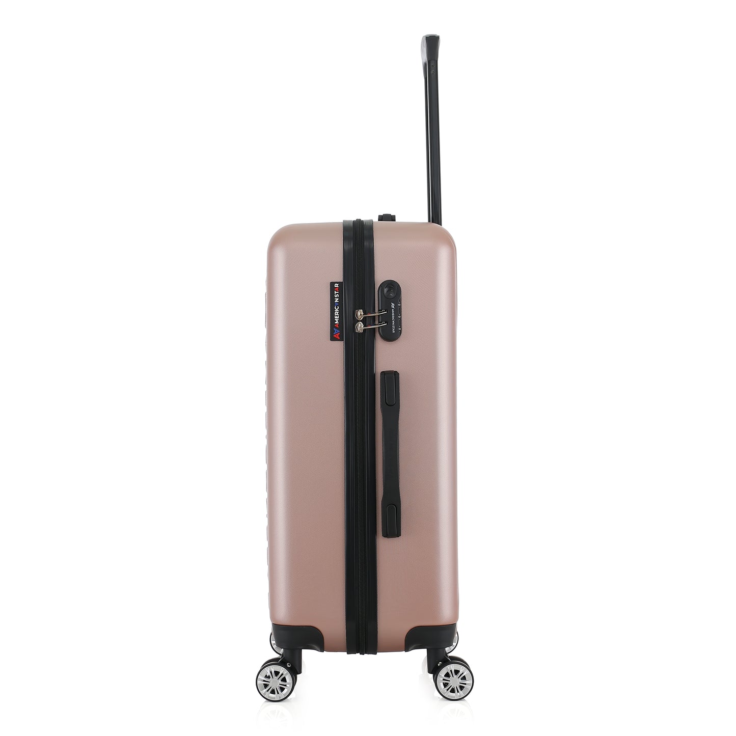 Valise or rose de notre collection American Star, Seattle, taille M, de côté