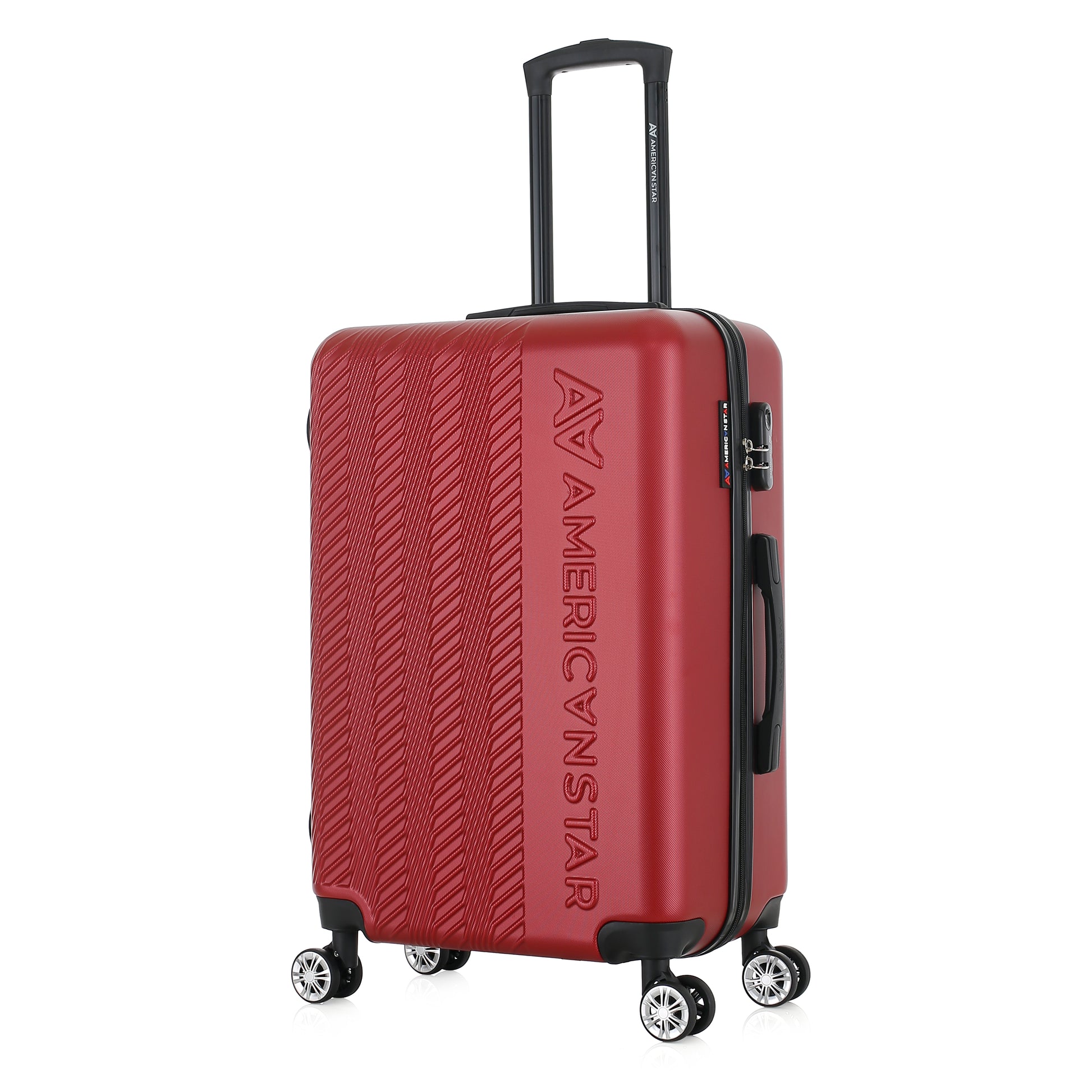 Valise rouge de notre collection American Star, Seattle, taille M, de 3/4