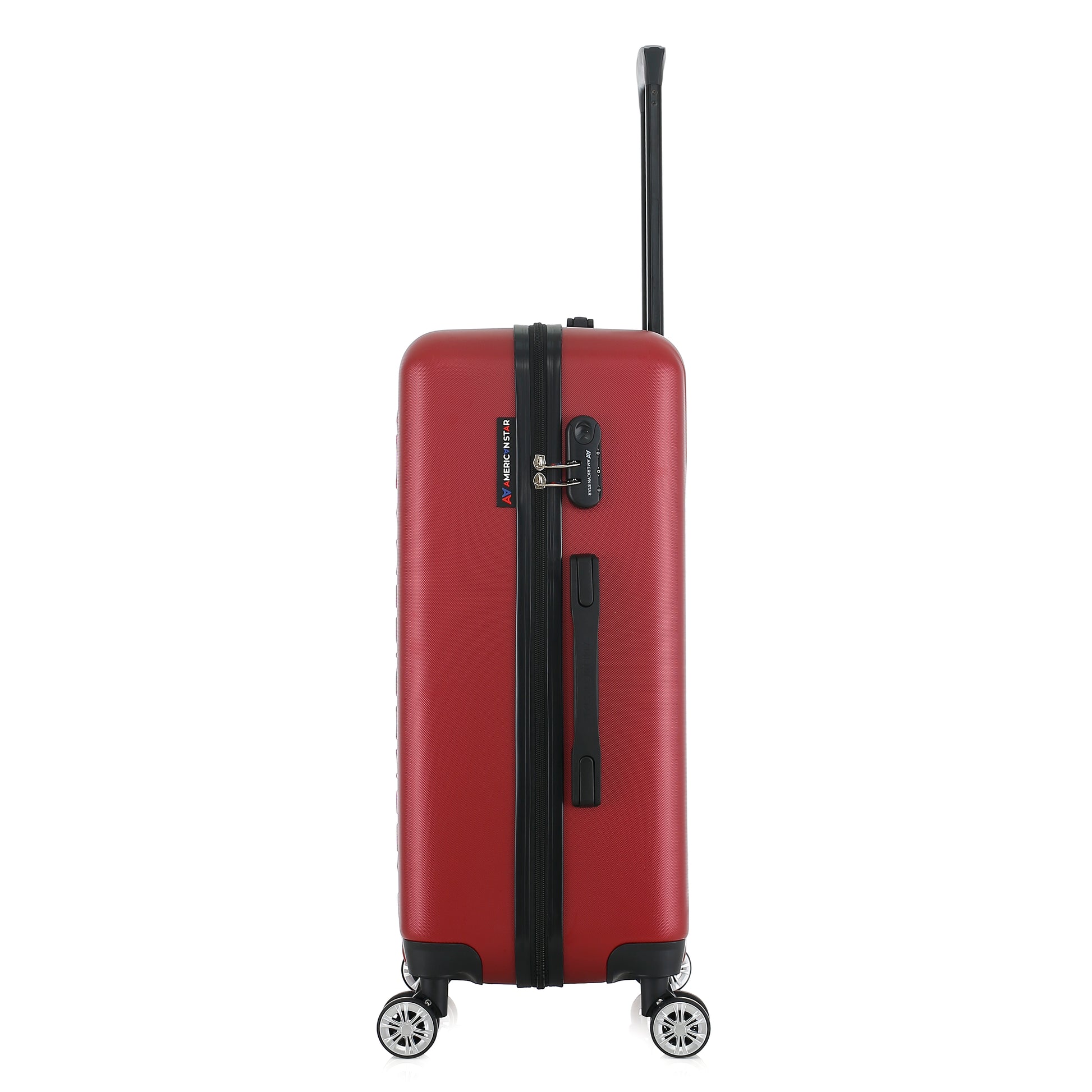 Valise rouge de notre collection American Star, Seattle, taille M, de côté