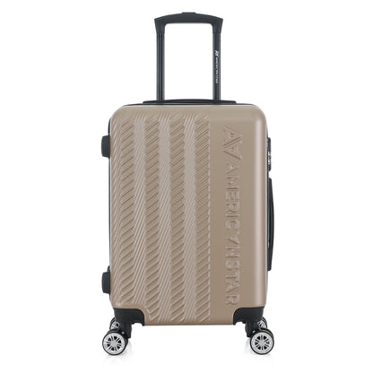 Valise beige de notre collection American Star, Seattle, taille S, de face
