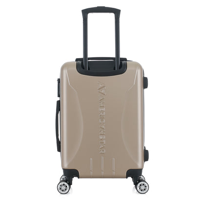 Valise beige de notre collection American Star, Seattle, taille S, de dos
