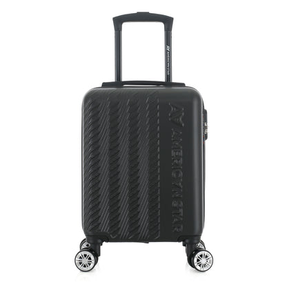 Valise noire de notre collection American Star, Seattle, taille S, de face
