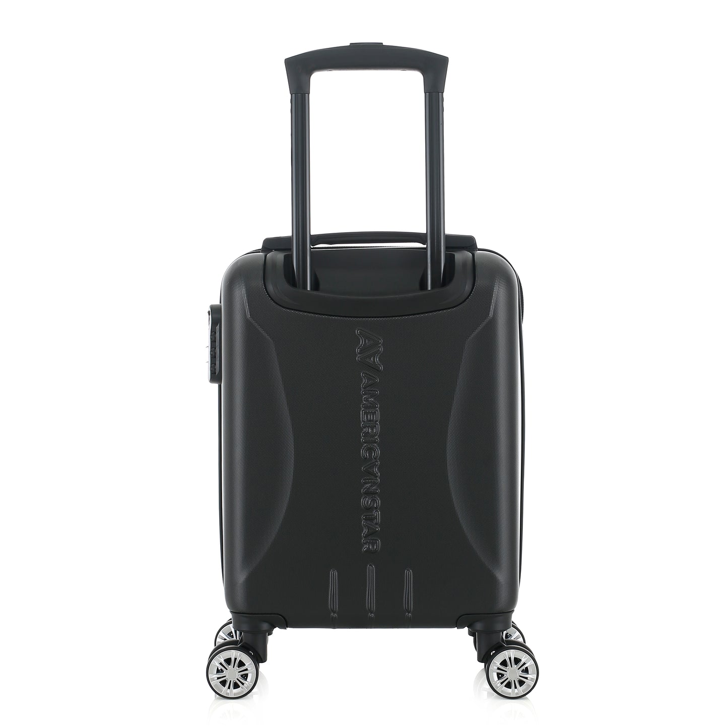 Valise noire de notre collection American Star, Seattle, taille S, de dos