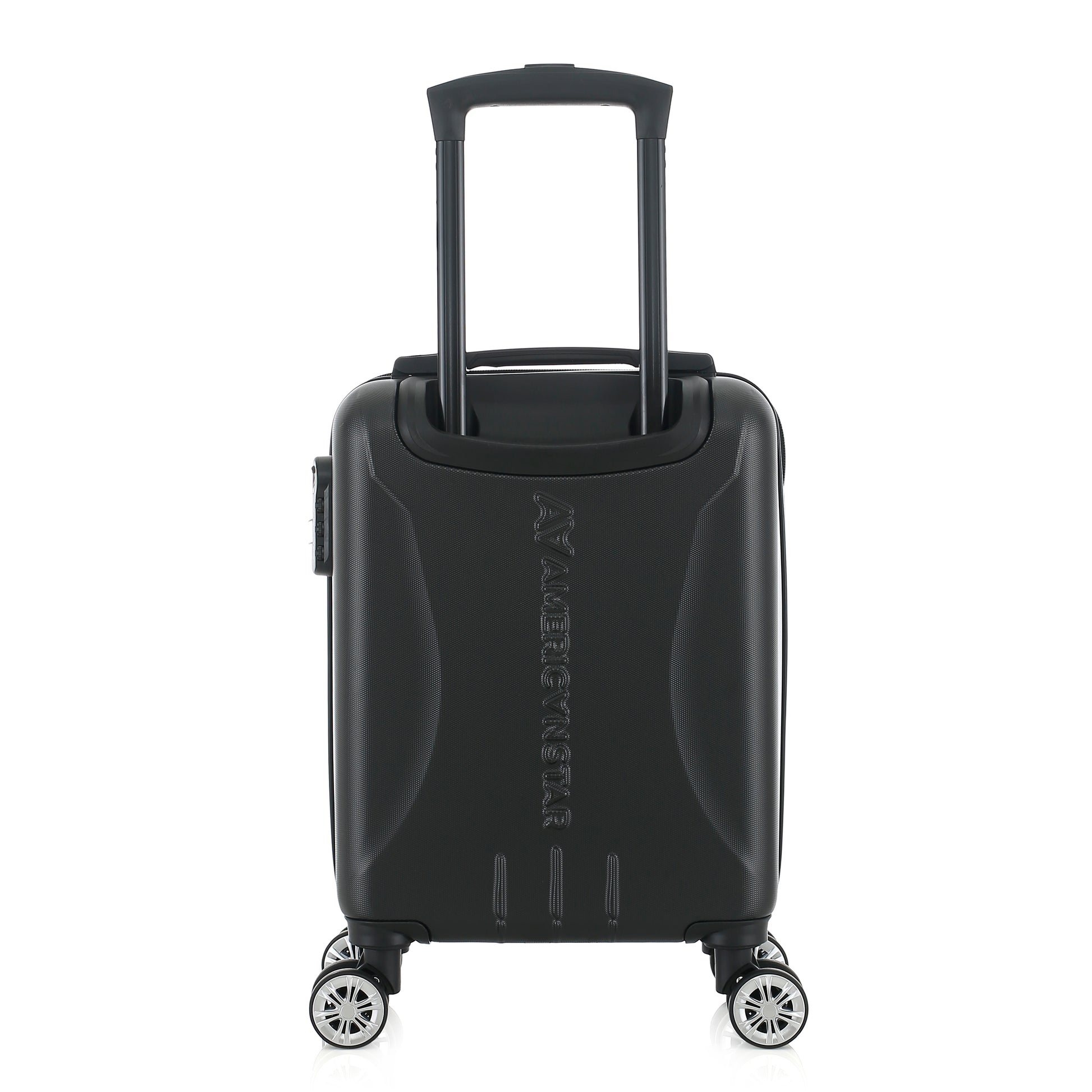 Valise noire de notre collection American Star, Seattle, taille S, de dos