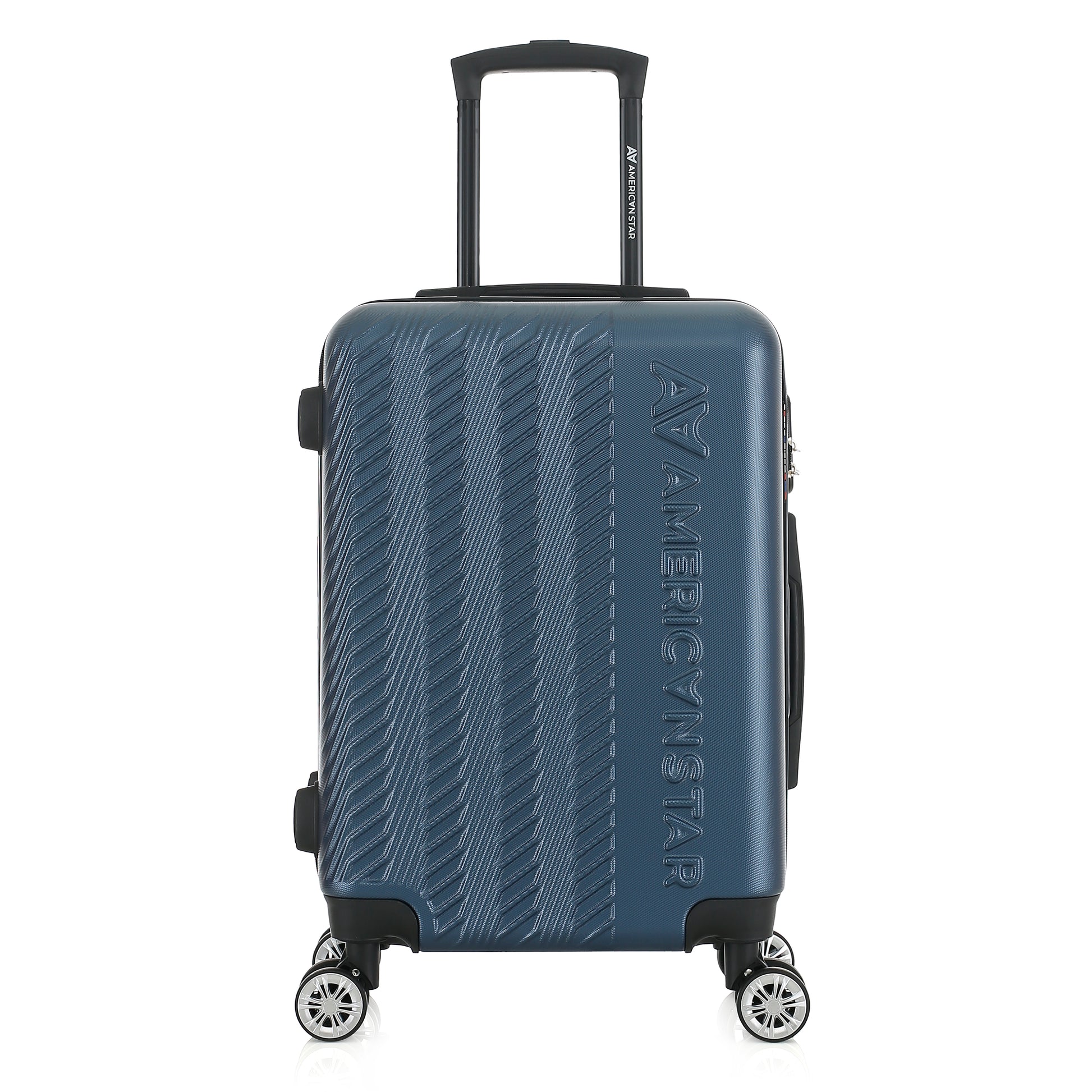 Valise bleue de notre collection American Star, Seattle, taille S, de face

