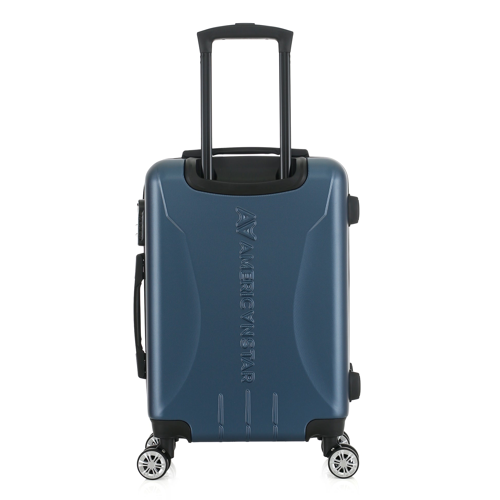 Valise bleue de notre collection American Star, Seattle, taille S, de dos
