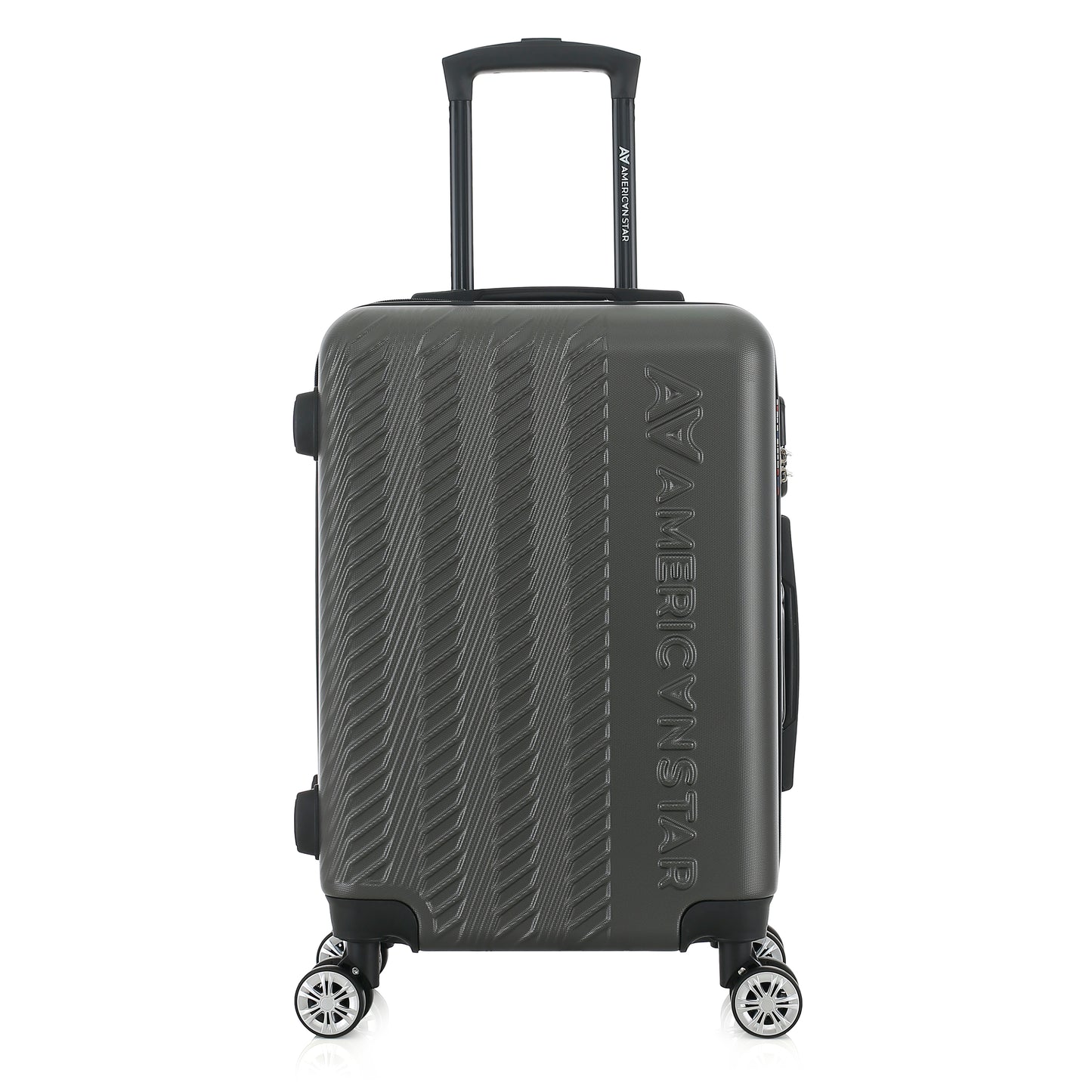 Valise grise de notre collection American Star, Seattle, taille S, de face
