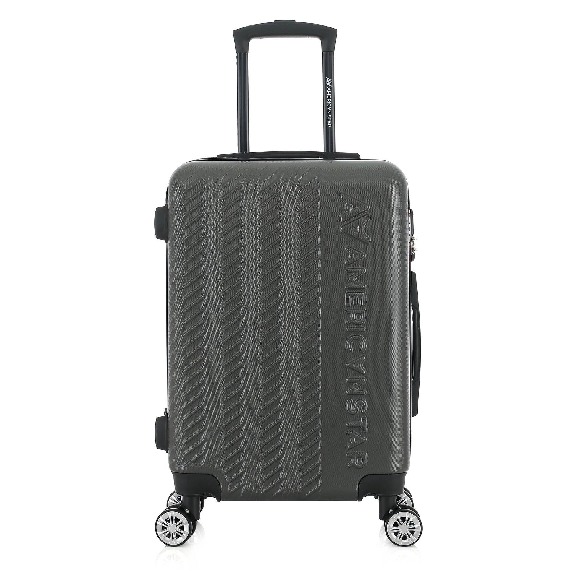 Valise grise de notre collection American Star, Seattle, taille S, de face
