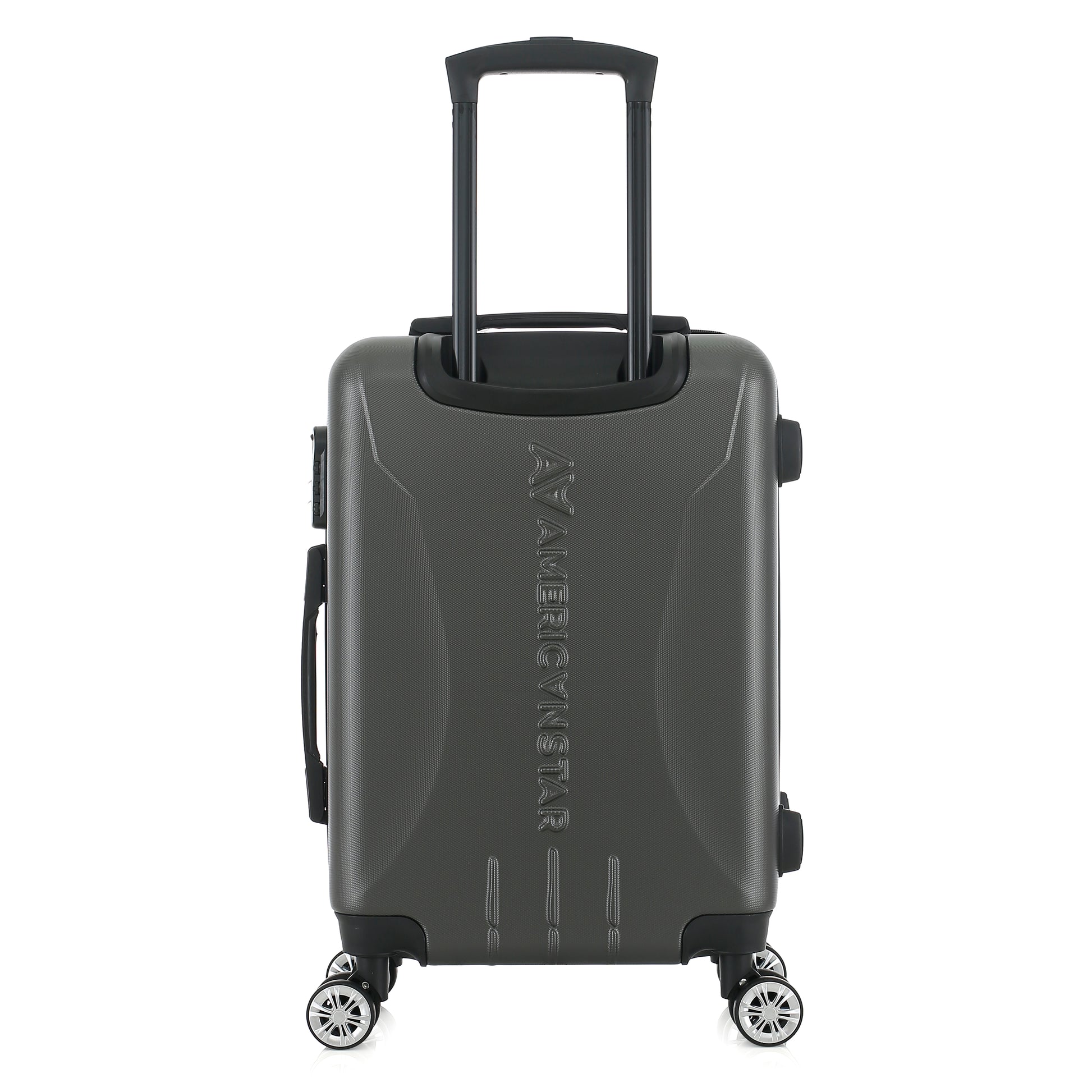 Valise grise de notre collection American Star, Seattle, taille S, de dos