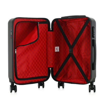 Valise grise de notre collection American Star, Seattle, taille S, ouverte