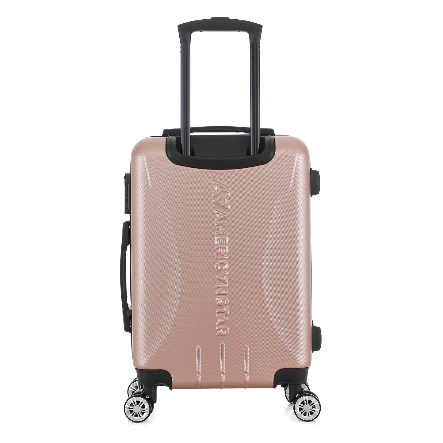 Valise or rose de notre collection American Star, Seattle, taille S, de dos