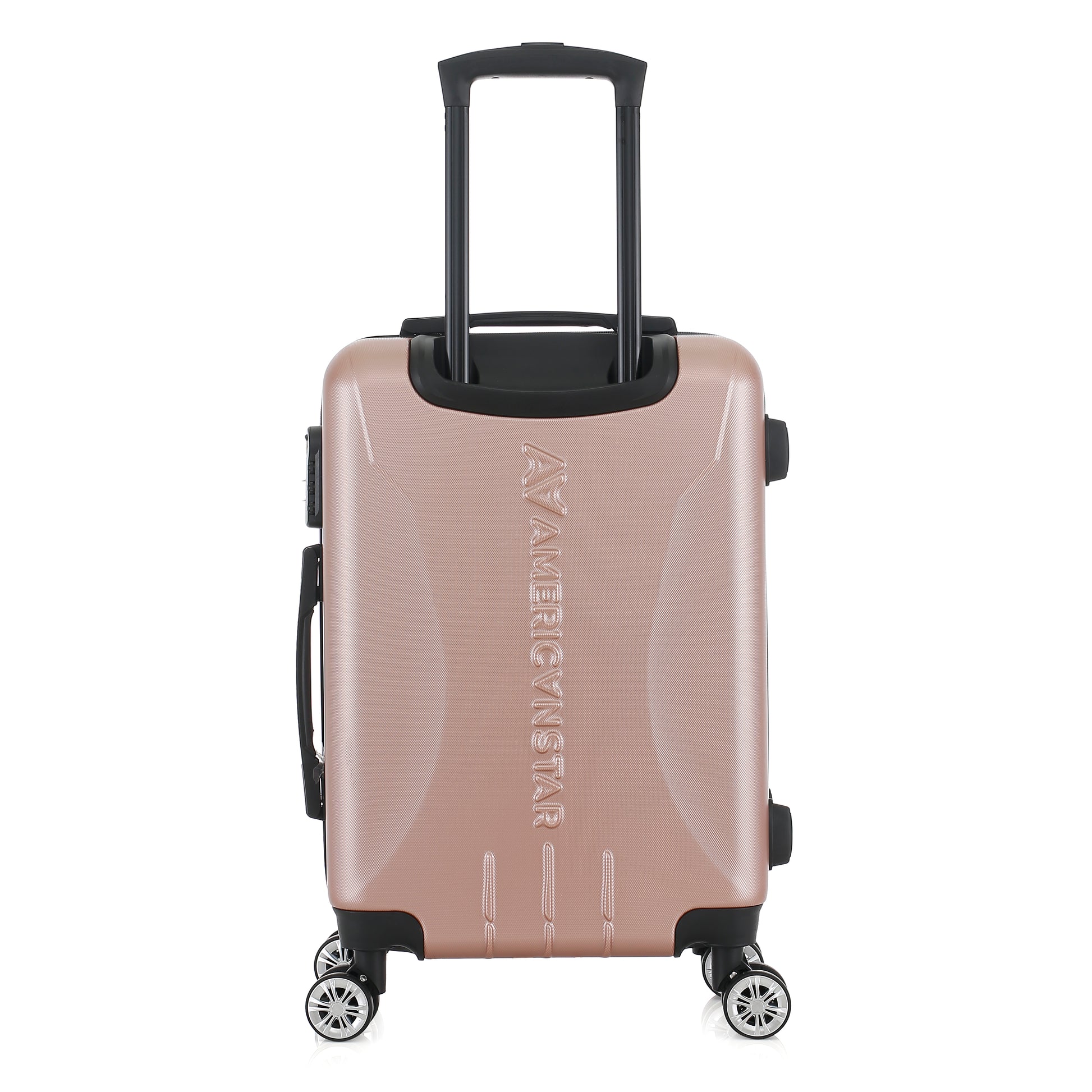Valise or rose de notre collection American Star, Seattle, taille S, de dos