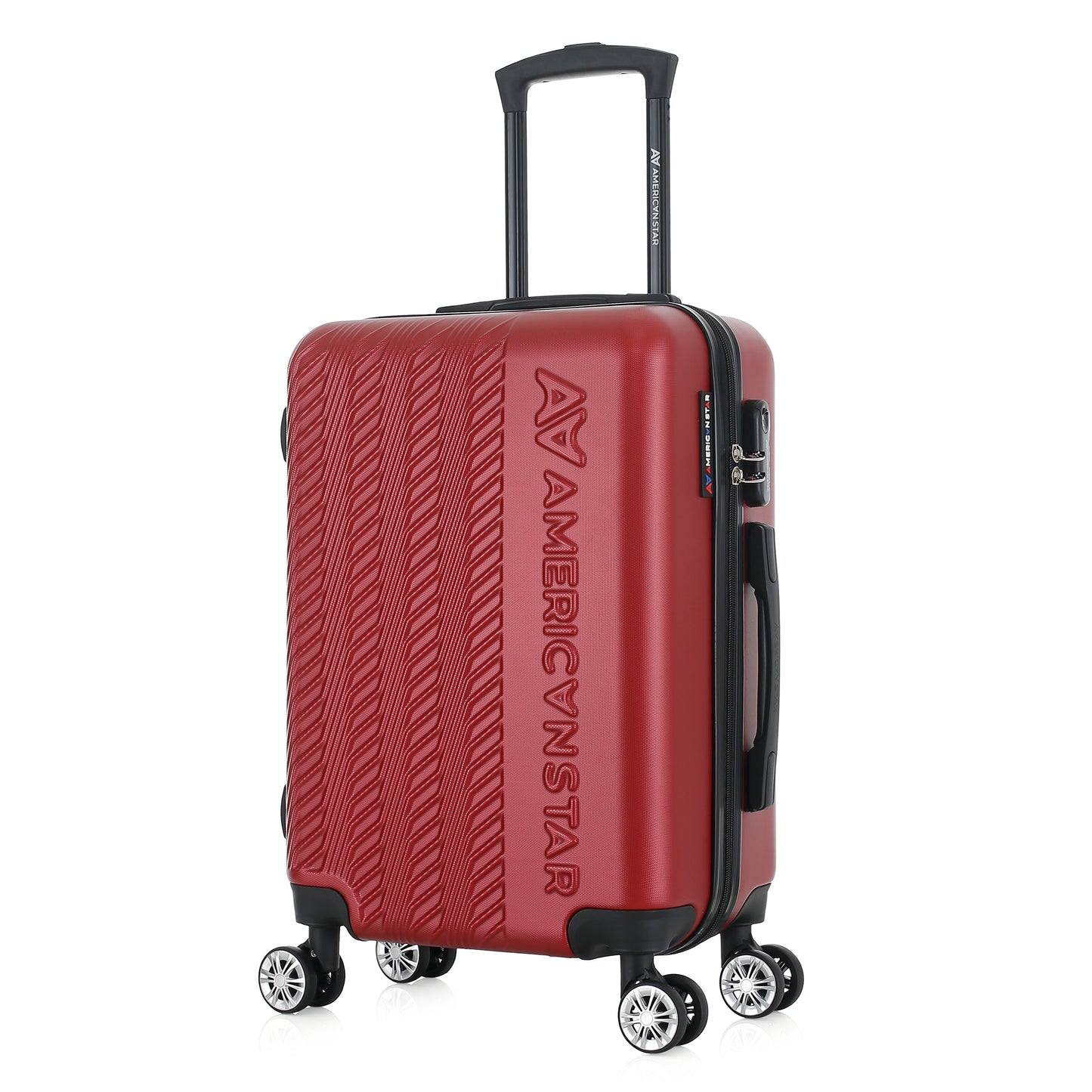 Valise rouge de notre collection American Star, Seattle, taille S, de 3/4