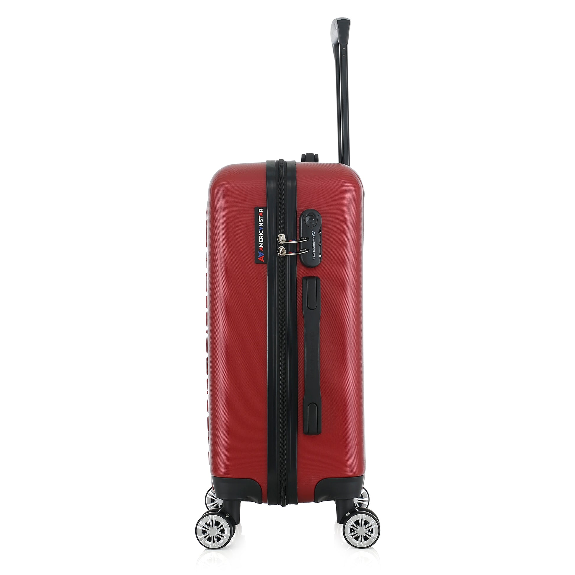 Valise rouge de notre collection American Star, Seattle, taille S, de côté