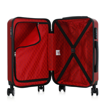Valise rouge de notre collection American Star, Seattle, taille S, ouverte