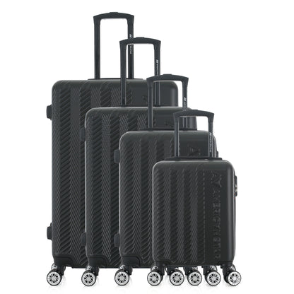Set de 4 valises noires de notre collection American Star, Seattle, de face