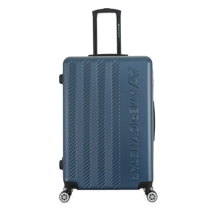 Grande valise bleue de face
