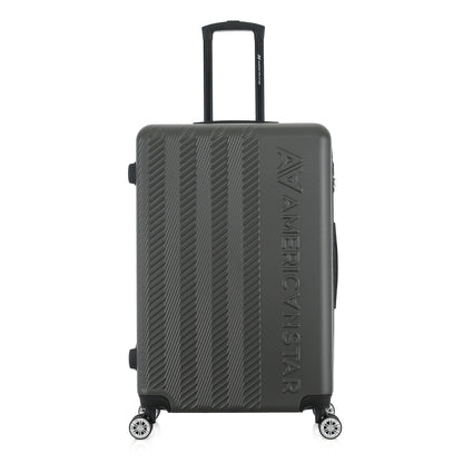 Grande valise grise de face
