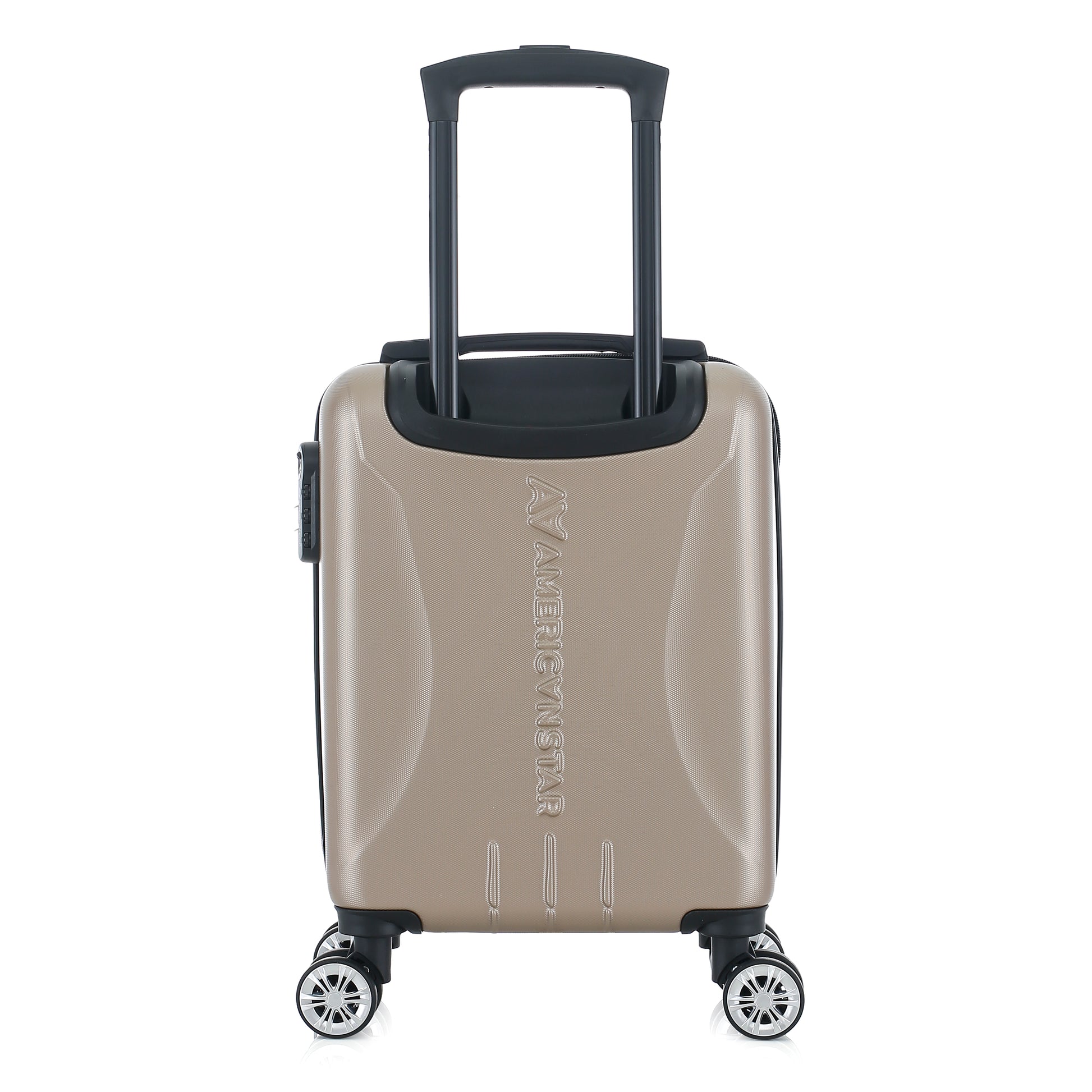 Valise beige de notre collection American Star, Seattle, taille XS, de dos