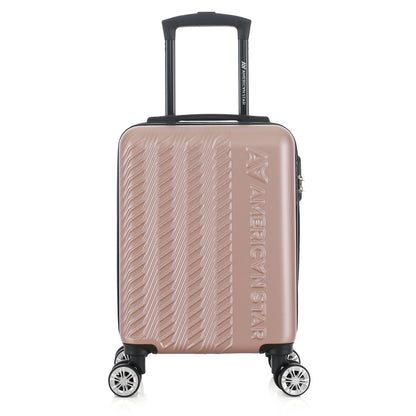 Valise or rose de notre collection American Star, Seattle, taille XS, de face
