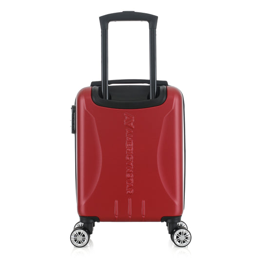 Valise rouge de notre collection American Star, Seattle, taille XS, de dos