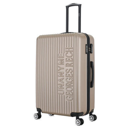 Valise beige de notre collection Georges Rech, Venise, taille L, de 3/4