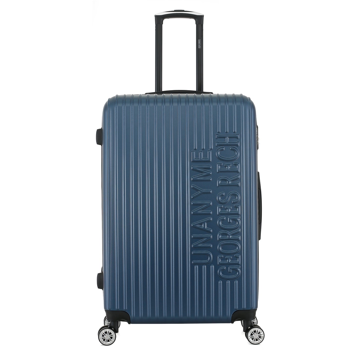 Valise bleue de notre collection Georges Rech, Venise, taille L, de face