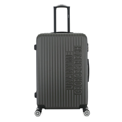 Valise grise de notre collection Georges Rech, Venise, taille L, de face