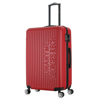 Valise rouge de notre collection Georges Rech, Venise, taille L, de 3/4