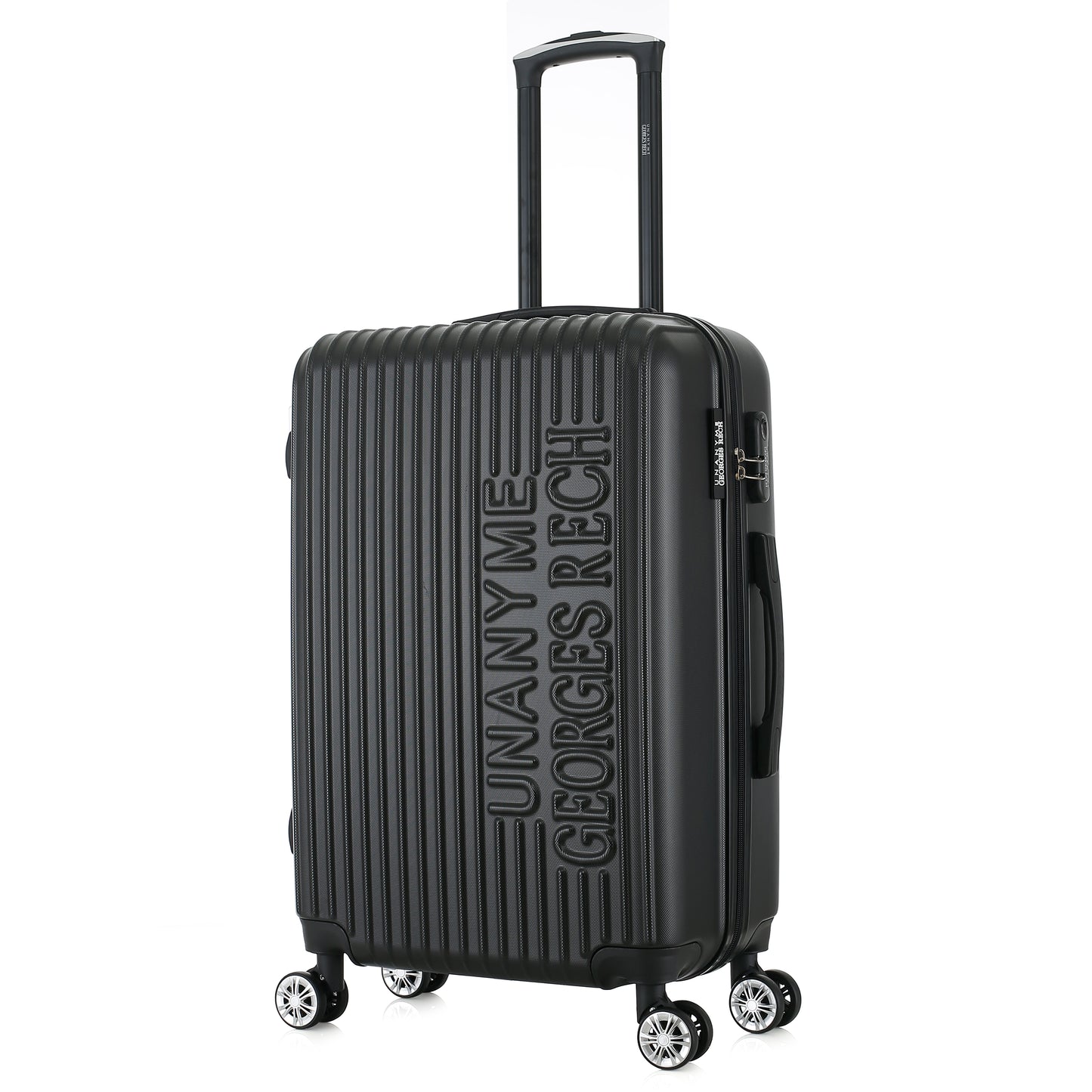 Valise noire de notre collection Georges Rech, Venise, taille M, de 3/4