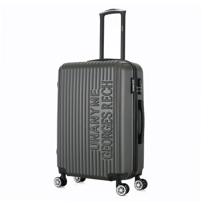 Valise grise de notre collection Georges Rech, Venise, taille M, de 3/4