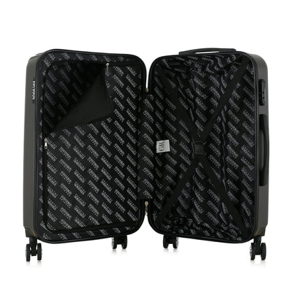 Valise grise de notre collection Georges Rech, Venise, taille M, ouverte