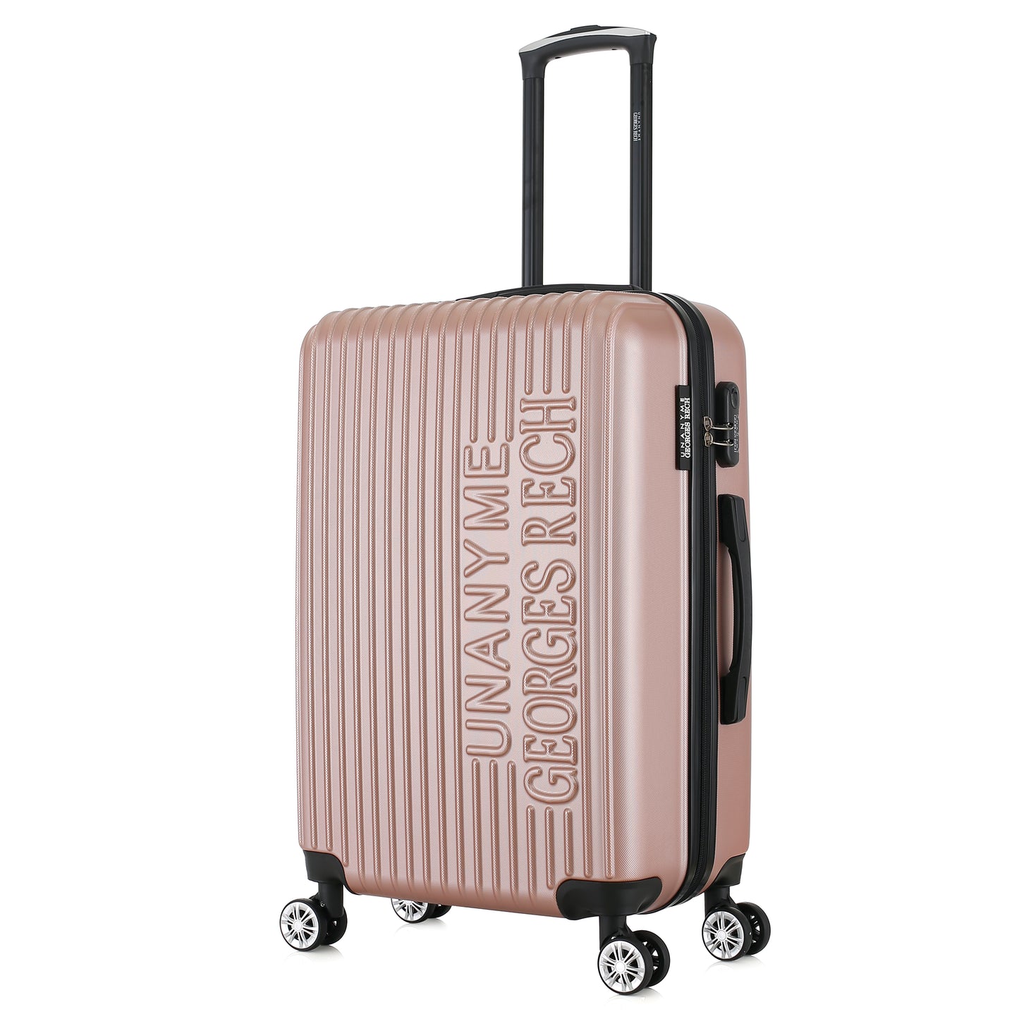 Valise rose de notre collection Georges Rech, Venise, taille M, de 3/4