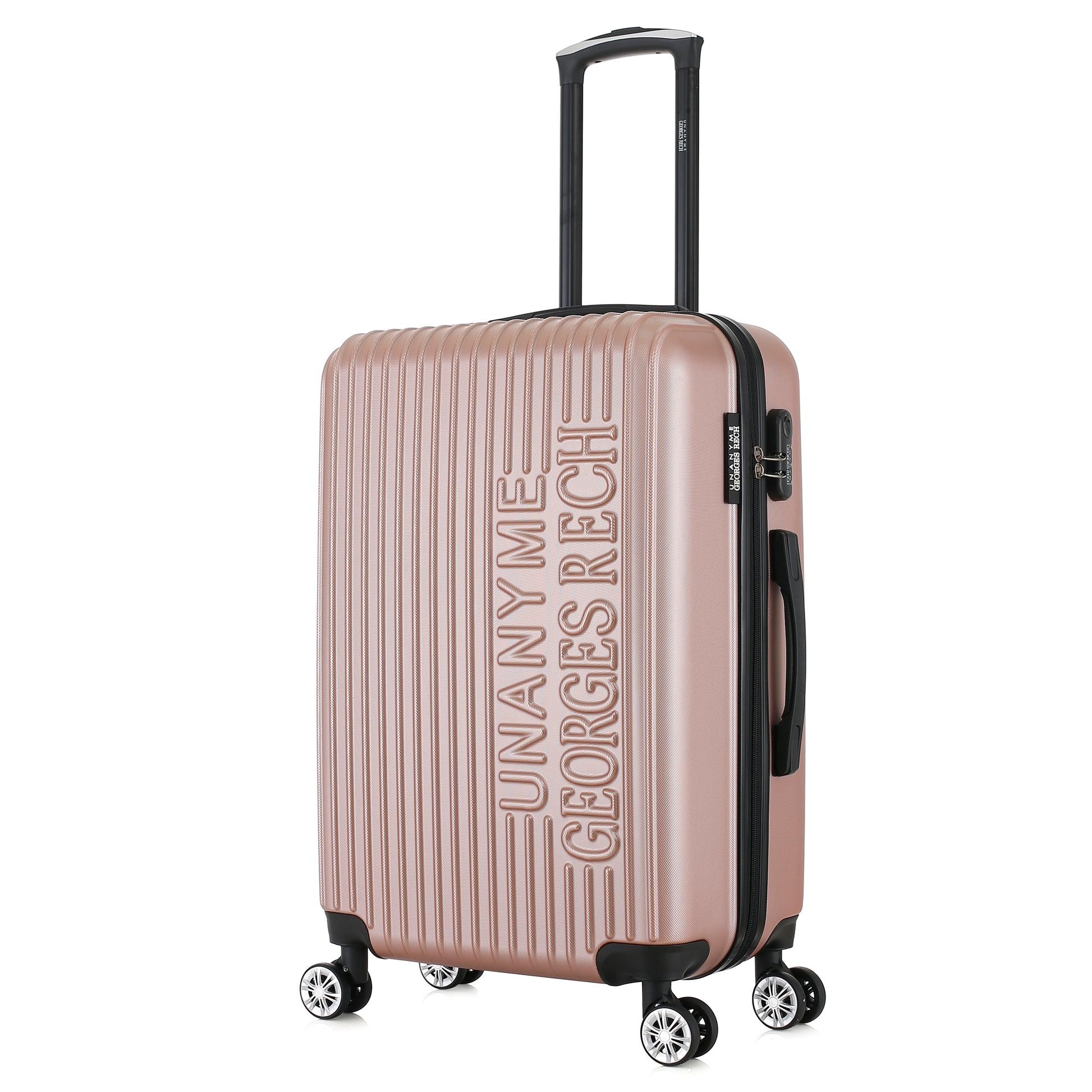 Valise rose de notre collection Georges Rech, Venise, taille M, de 3/4