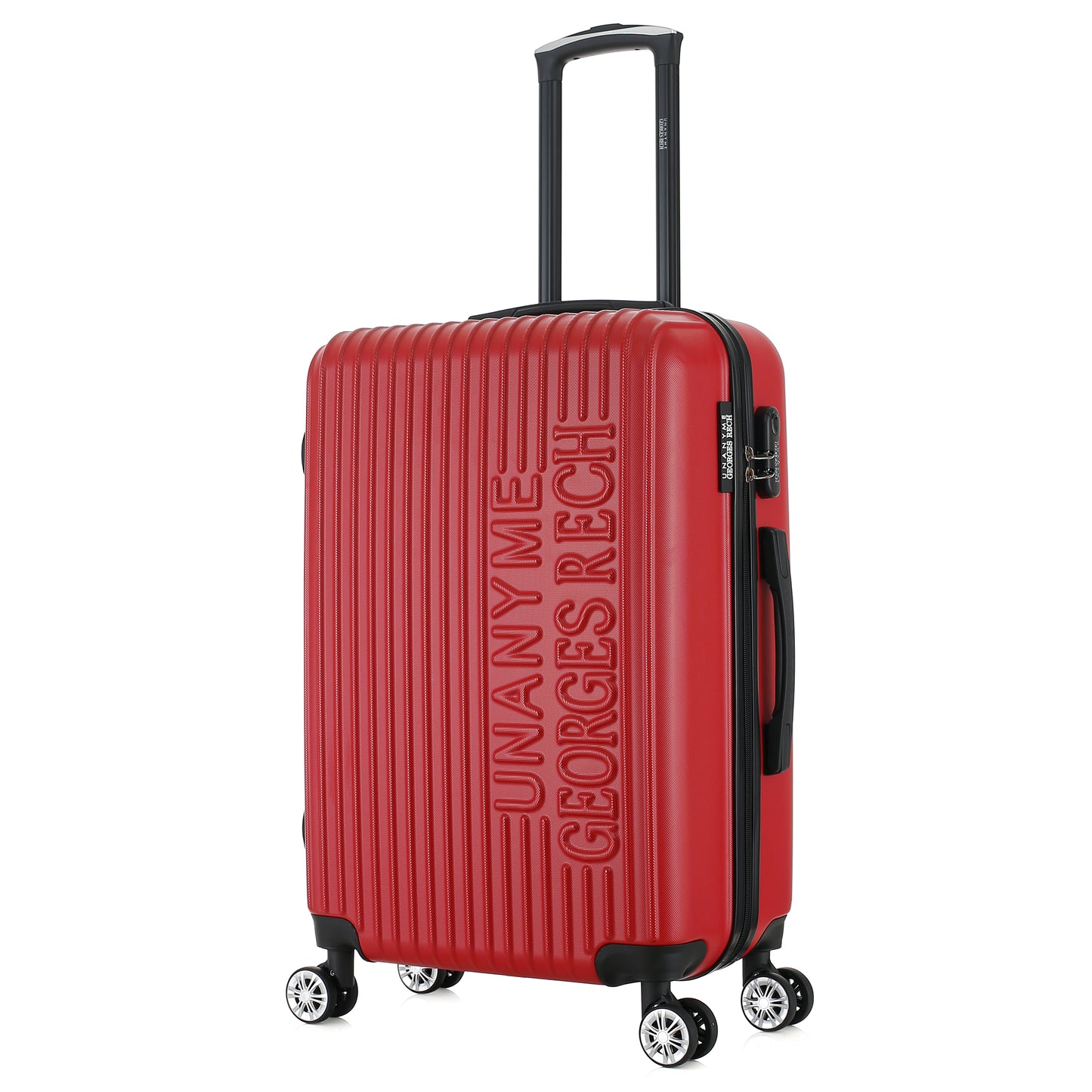 Valise rouge de notre collection Georges Rech, Venise, taille M, de 3/4