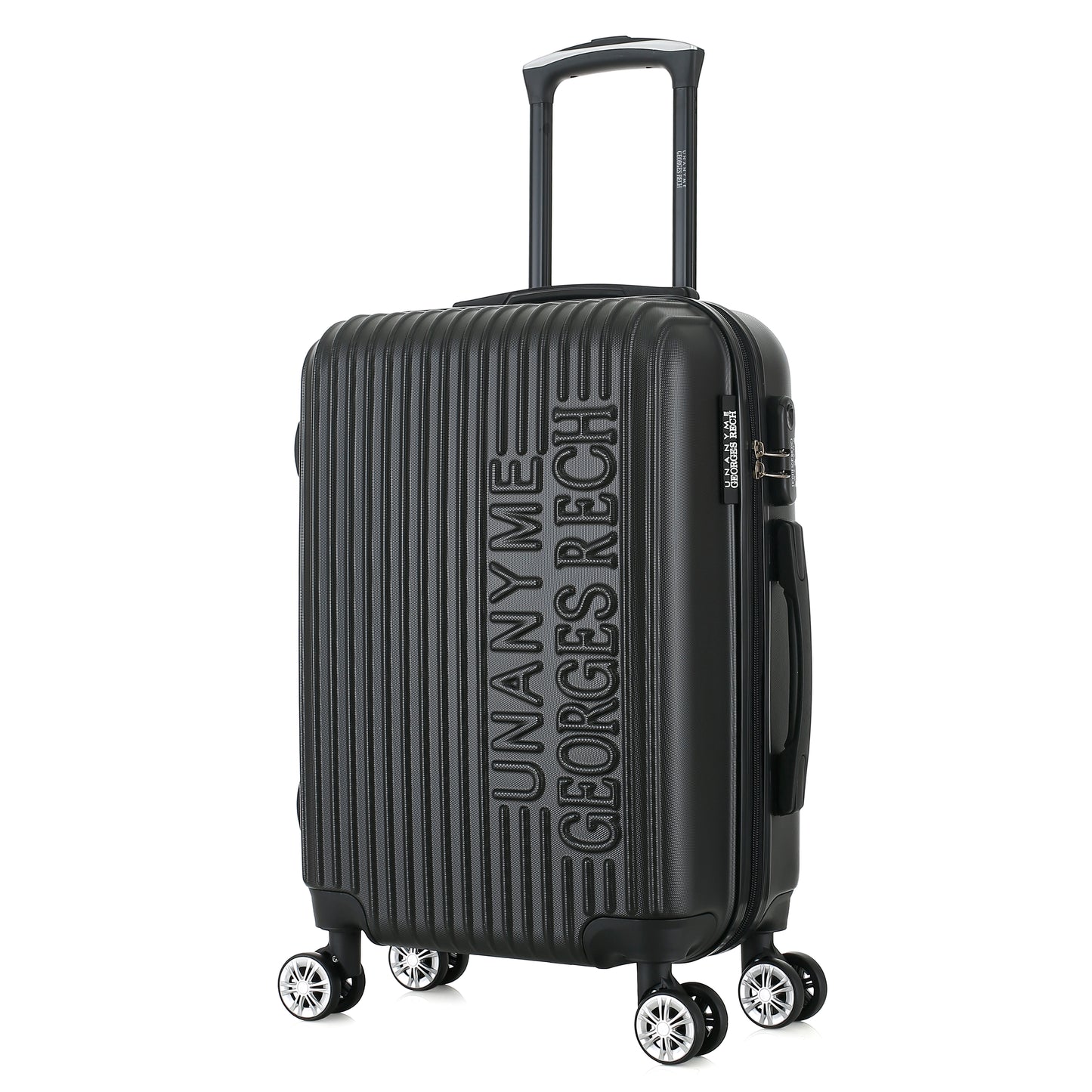 Valise noire de notre collection Georges Rech, Venise, taille S, de côté