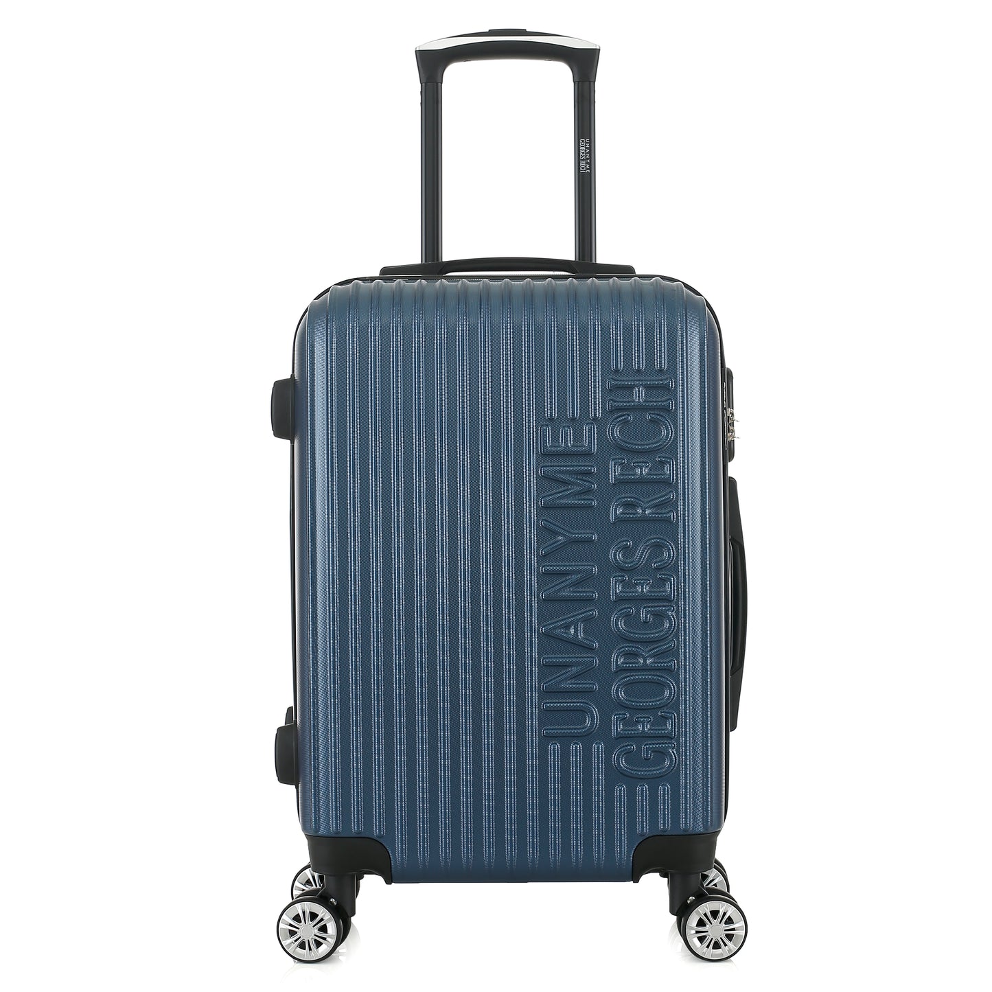 Valise bleue de notre collection Georges Rech, Venise, taille S, de face