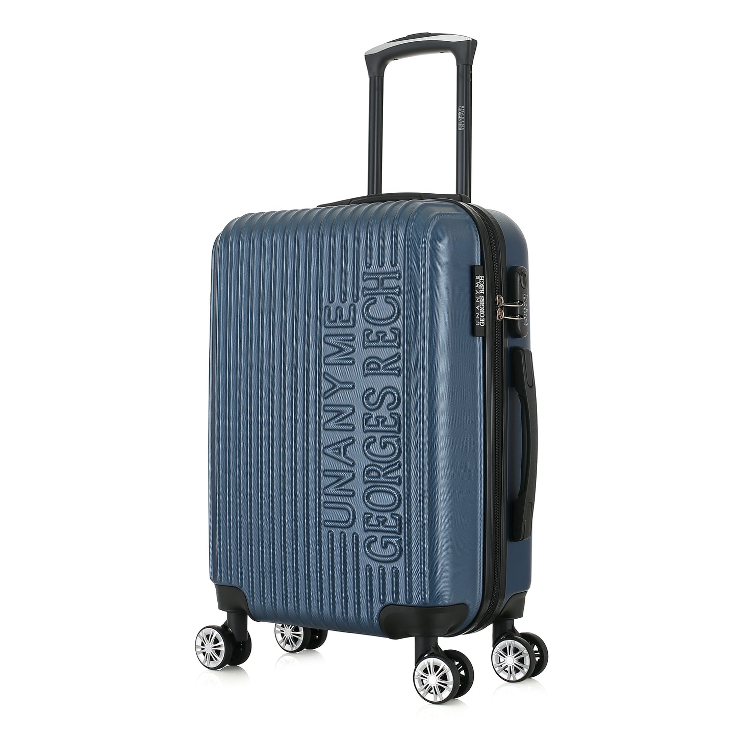 Valise bleue de notre collection Georges Rech, Venise, taille S, de 3/4