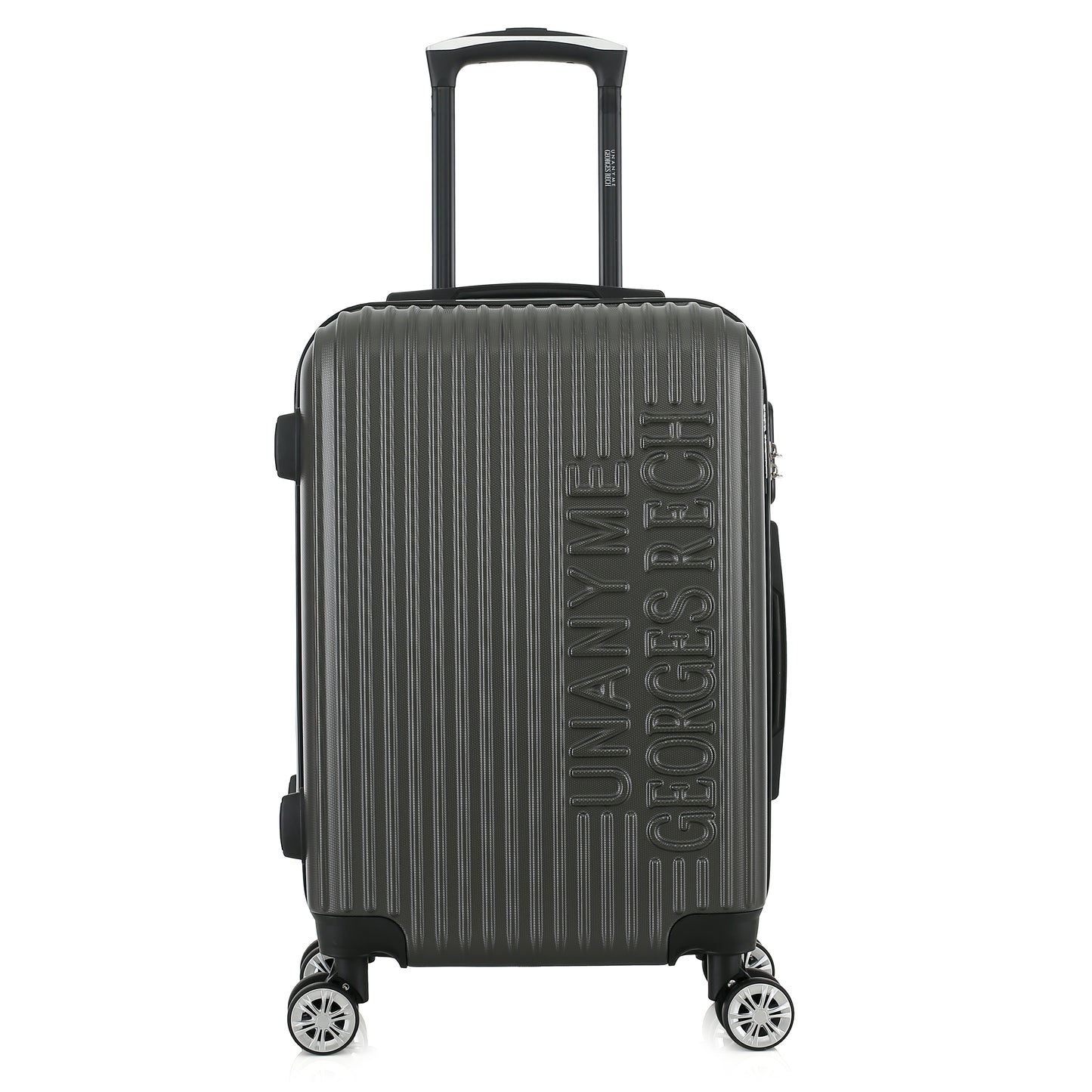 Valise grise de notre collection Georges Rech, Venise, taille S, de face