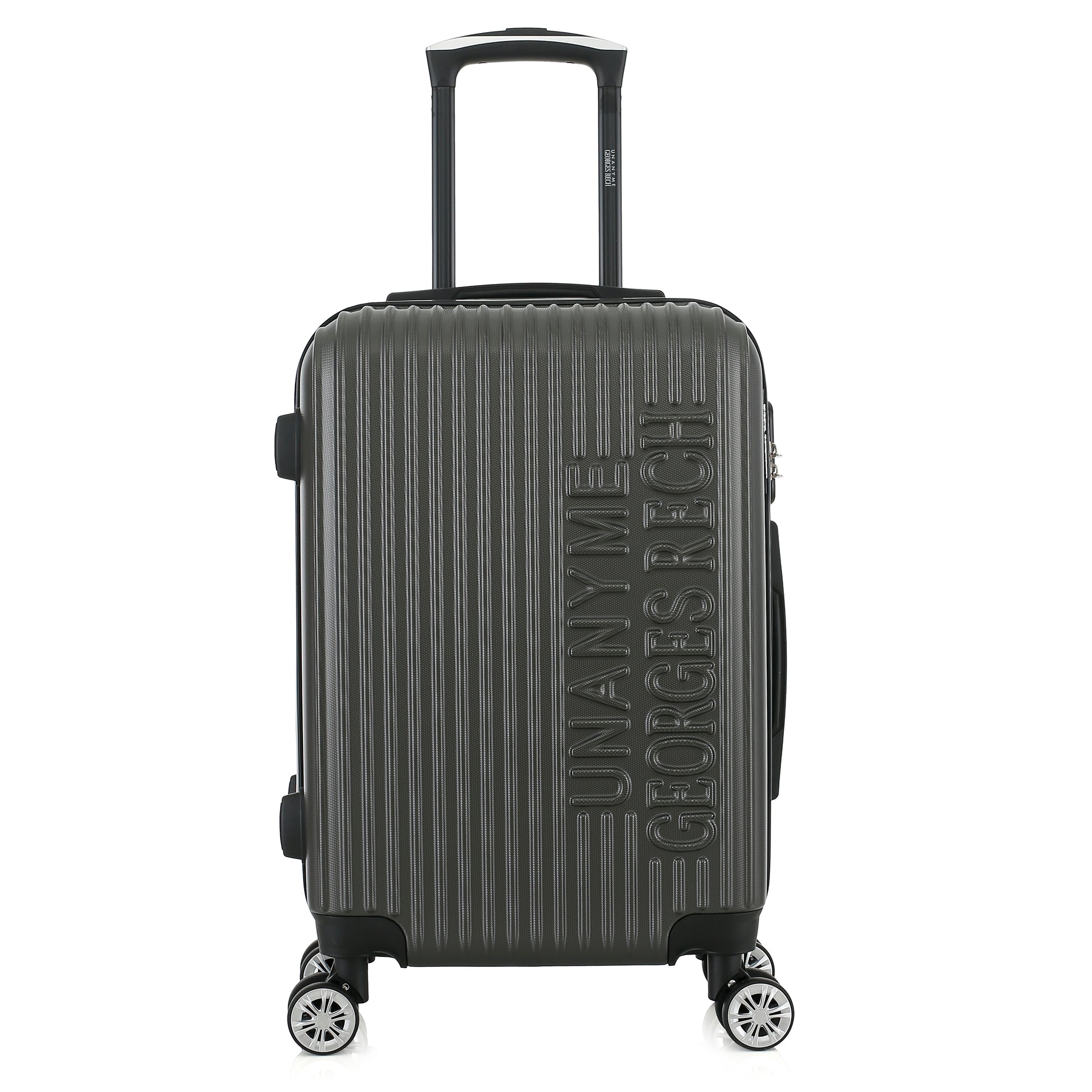 Valise grise de notre collection Georges Rech, Venise, taille S, de face