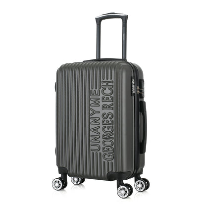 Valise grise de notre collection Georges Rech, Venise, taille S, de 3/4