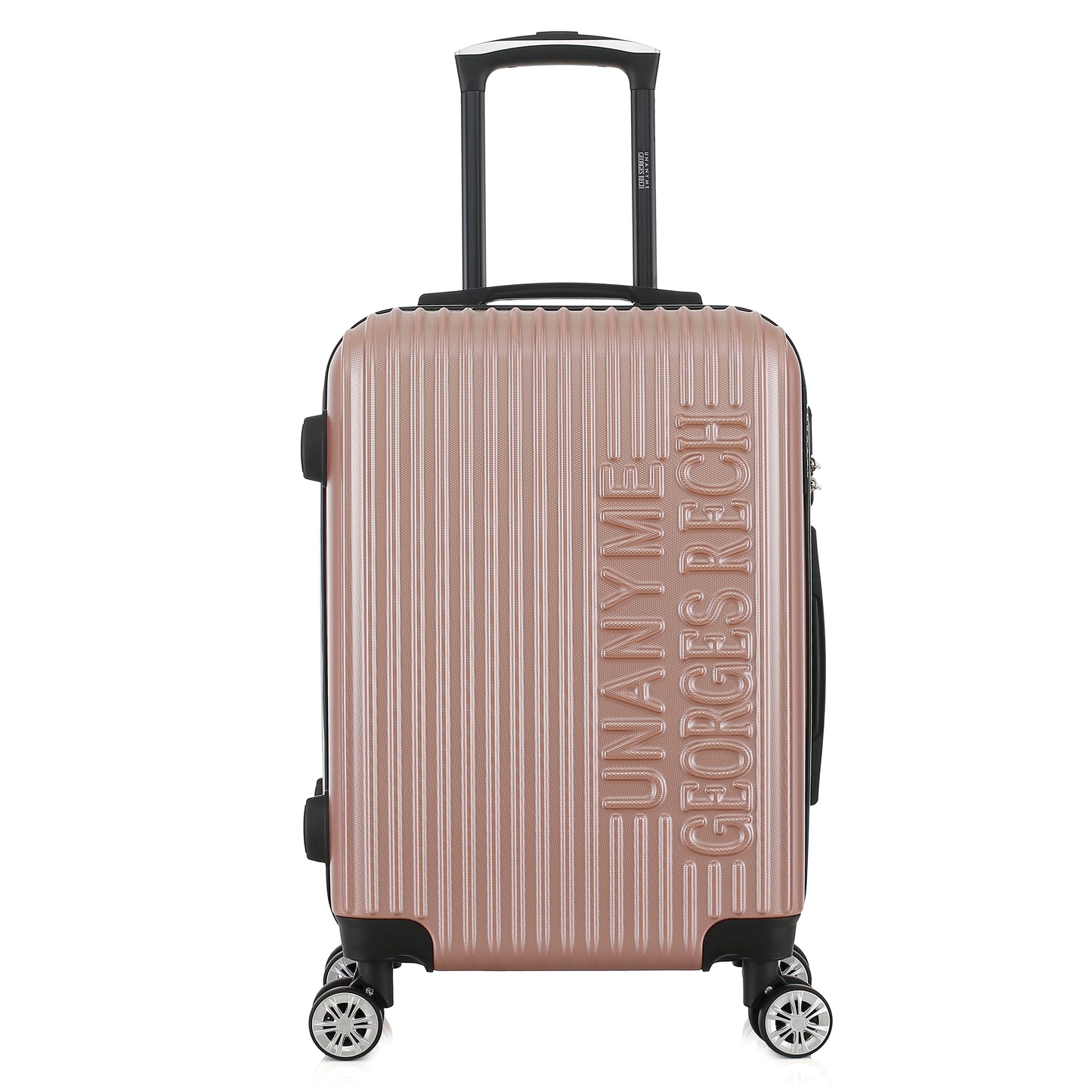 Valise rose de notre collection Georges Rech, Venise, taille S, de face