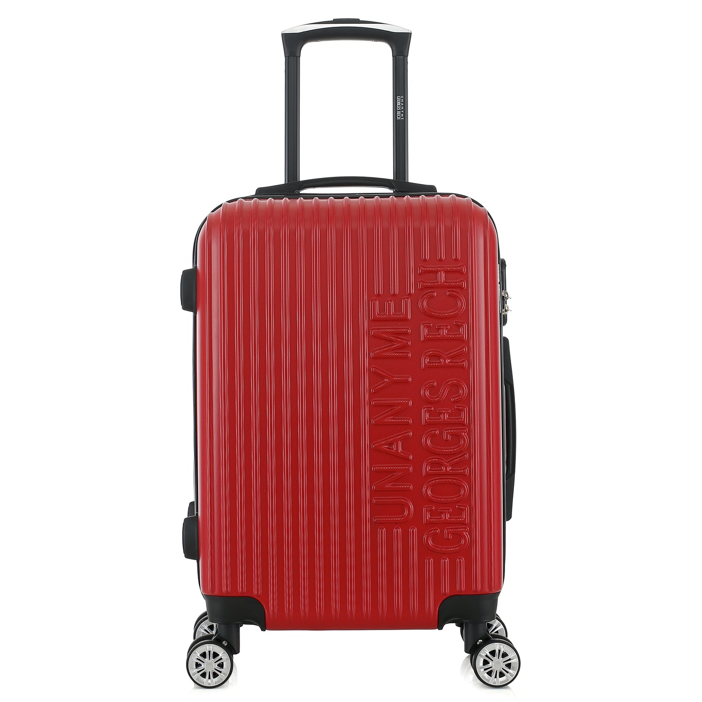 Valise rouge de notre collection Georges Rech, Venise, taille S, de face