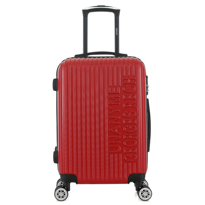 Valise rouge de notre collection Georges Rech, Venise, taille S, de face