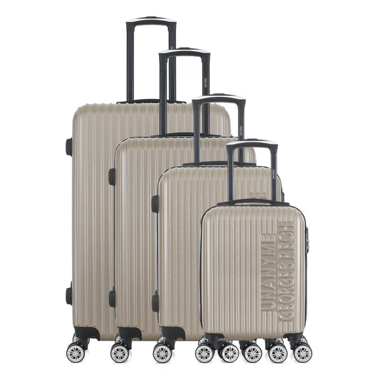 Set de 4 valises beiges de notre collection Georges Rech, Venise, de face
