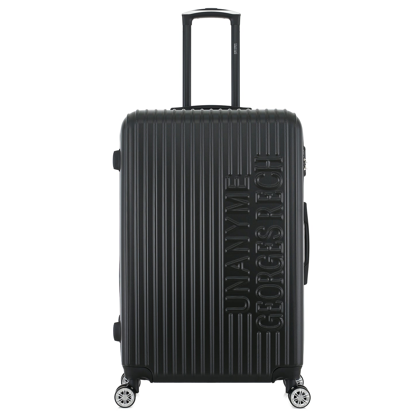 Grande valise noire de face
