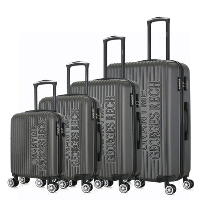 Set de 4 valises grises de notre collection Georges Rech, Venise, de côté