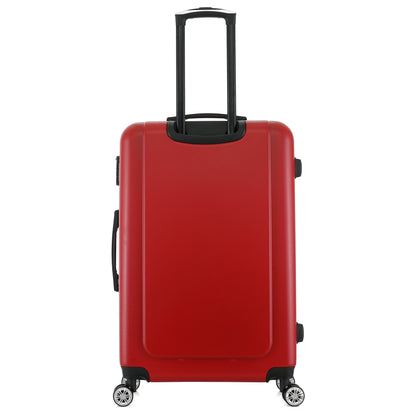 Grande valise rouge de dos
